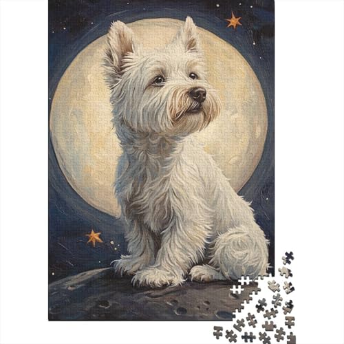 300-teiliges Puzzle, West Highland White Terrier, Puzzle für Kinder, Spielzeug, Herausforderungsspiel, Puzzle, kreative Puzzles, Wanddekoration (40 x 28 cm) von WXMMoney