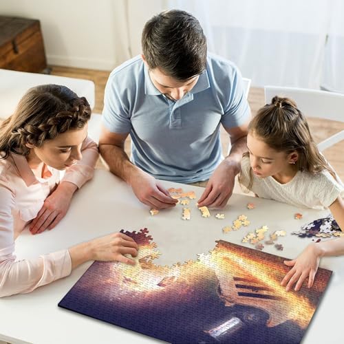 300-teiliges Puzzle, künstlerischer Fußball, kreatives quadratisches Puzzle für Kinder und Holzpuzzle, Spielzeug, Denkspiel, 300 Teile (40 x 28 cm) von WXMMoney