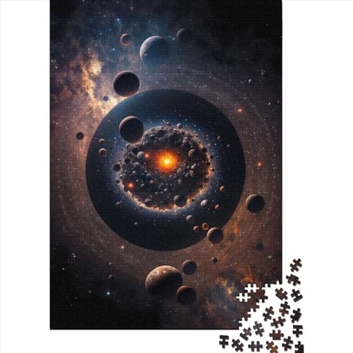 300-teiliges Puzzle „Colors of Space Planet6“ für Erwachsene Teenager. Holzpuzzle für Erwachsene. Nachhaltiges Puzzle für Erwachsene. 300 Teile (40 x 28 cm) von WXMMoney