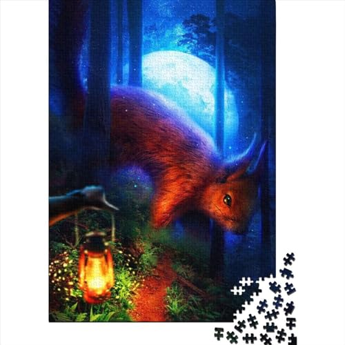 300-teiliges Puzzle „Der Eichhörnchenkönig“ für Kinder, Puzzle, Spielzeug, Herausforderungsspiel, Puzzle, kreative Puzzles, Wanddekoration (40 x 28 cm) von WXMMoney