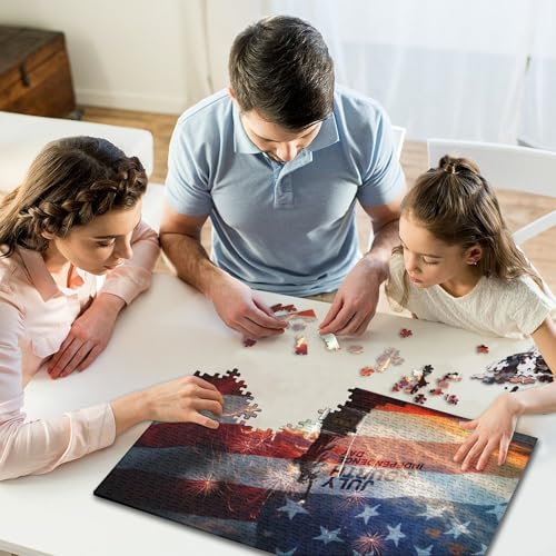 300-teiliges Puzzle Art American Pictures Kreatives quadratisches Puzzle für Kinder und Holzpuzzle Lernspielzeug 300 Teile (40 x 28 cm) von WXMMoney