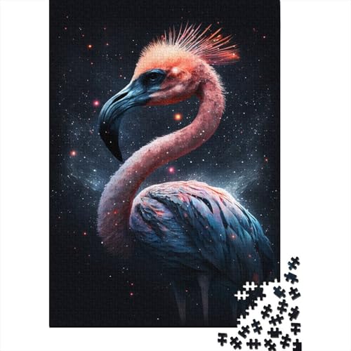 300-teiliges Puzzle für Erwachsene, Galaxie-Flamingo-Puzzle, Puzzle für Kinder, Puzzle 300-teiliges Spielspielzeug für Kinder, Familienpuzzle, Geschenk, 300 Stück (40 x 28 cm) von WXMMoney