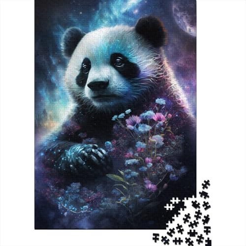 300-teiliges Puzzle für Erwachsene, Panda- und Blumen-Puzzles für Kinder, Puzzles 300-teiliges Spielspielzeug für Kinder, Familienpuzzles, Geschenk, 300 Stück (40 x 28 cm) von WXMMoney