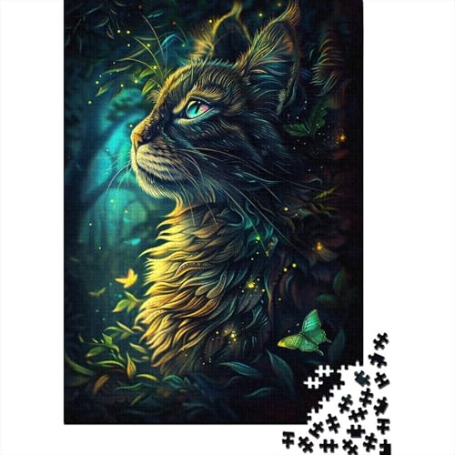 300-teiliges Puzzle für Erwachsene, schöne Katze, Puzzles für Kinder, Puzzles 300-teilig, Spielspielzeug für Kinder, Familienpuzzles, Geschenk, 300 Stück (40 x 28 cm) von WXMMoney