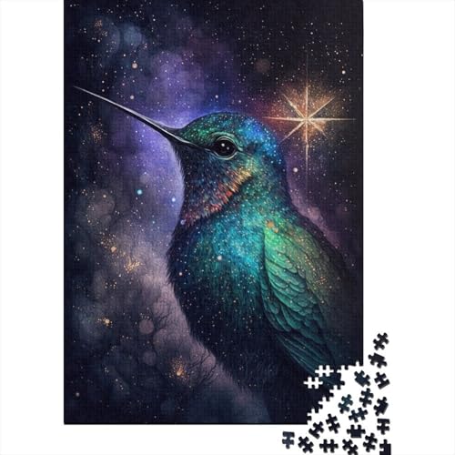 300-teiliges Puzzle für Kinder, Galaxy Dream, Kolibri-Puzzle für Kinder, Holzpuzzle, dekomprimierendes geistiges Lernspielzeug, 300 Stück (40 x 28 cm) von WXMMoney