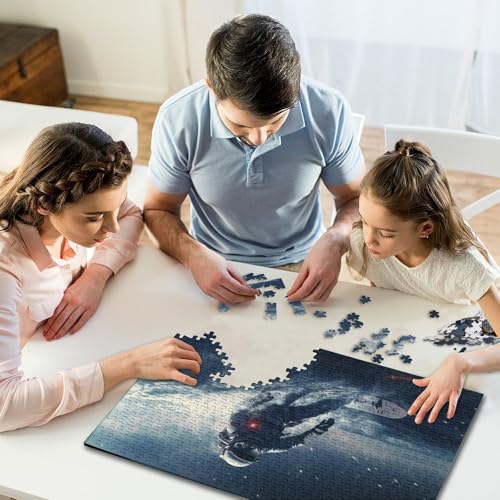 300-teiliges Puzzle für Kinder, künstlerisches Astronauten-Kreativ-Quadrat-Puzzle für Kinder und Holzpuzzle, Lernspiel für Erwachsene, 300 Teile (40 x 28 cm) von WXMMoney