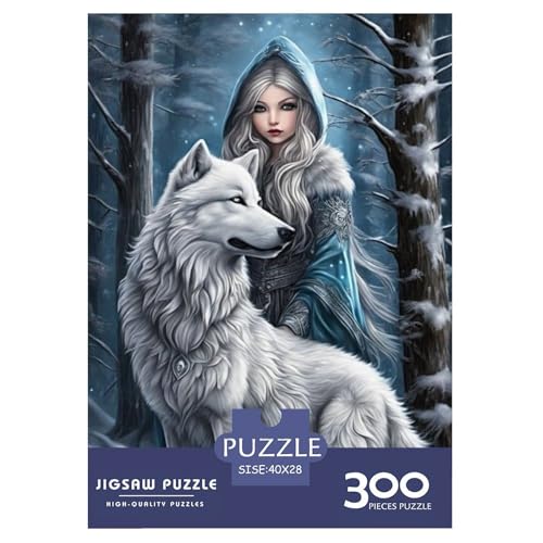 300-teiliges Puzzle mit Tierkunst-Wolf, für Erwachsene, Puzzle, Lernspiel, Herausforderungsspielzeug, 300 Stück (40 x 28 cm) von WXMMoney