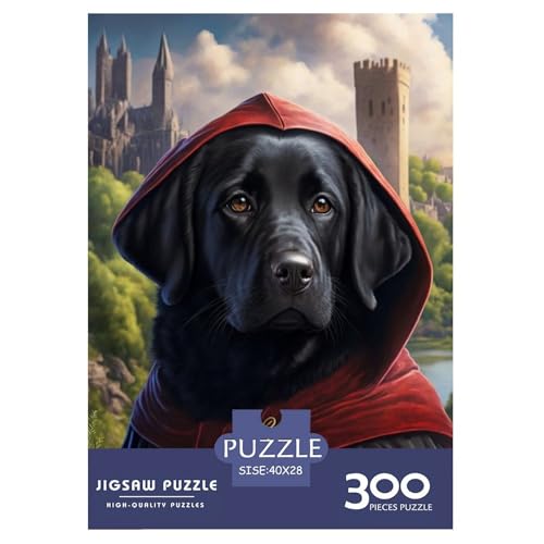 300-teiliges Puzzle mit Tierkunst und Hunden, für Erwachsene, Holzpuzzle für Erwachsene und Teenager, Lernpuzzle, 300 Teile (40 x 28 cm) von WXMMoney