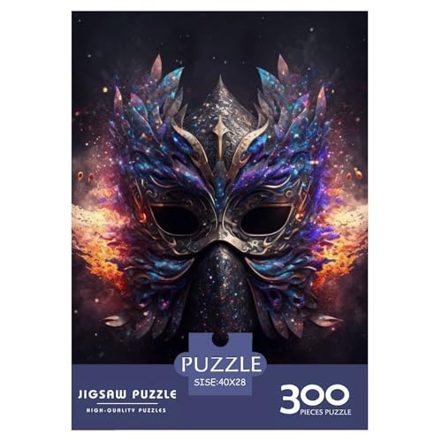 300-teiliges Puzzle mit künstlerischen Masken für Erwachsene Teenager. Puzzles für Erwachsene und Teenager für Erwachsene, ab 14 Jahren. 300 Teile (40 x 28 cm) von WXMMoney