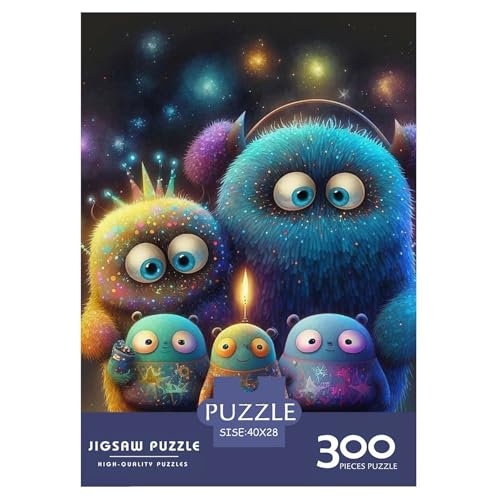 300-teiliges Puzzle mit süßen Monstern für Erwachsene, Puzzles für Erwachsene und Teenager, Erwachsene ab 14 Jahren, 300 Teile (40 x 28 cm) von WXMMoney