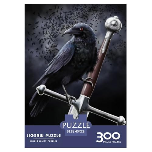 300-teiliges künstlerisches Krähen-Puzzle für Erwachsene, Puzzles für Erwachsene und Teenager, Erwachsene ab 14 Jahren, 300 Teile (40 x 28 cm) von WXMMoney