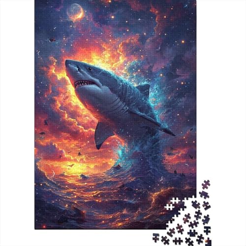 300-teiliges rechteckiges Puzzle für Kinder, Anime-Haie, kreatives Puzzle, Herausforderungsspielzeug, Puzzles für Kinder, 300 Stück (40 x 28 cm) von WXMMoney