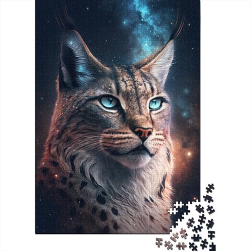 300-teiliges rechteckiges Puzzle für Kinder, Luchs-Galaxie, kreatives Puzzle, Herausforderungsspielzeug, Puzzles für Kinder, 300 Stück (40 x 28 cm) von WXMMoney