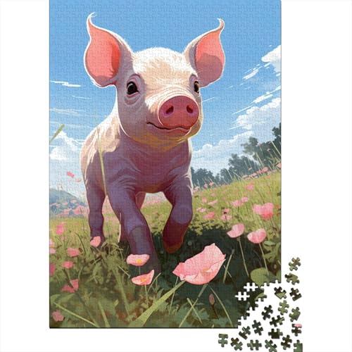 300-teiliges süßes Schwein für Erwachsene, schwierige Puzzles, Puzzle für Erwachsene zur Heimdekoration, 300 Stück (40 x 28 cm) von WXMMoney