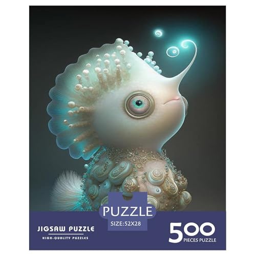 500 Teile Süße Monster für Erwachsene Schwierige Puzzles Holzpuzzles für Erwachsene für Erwachsene und Jugendliche ab 12 Jahren 500 Teile (52x38cm) von WXMMoney