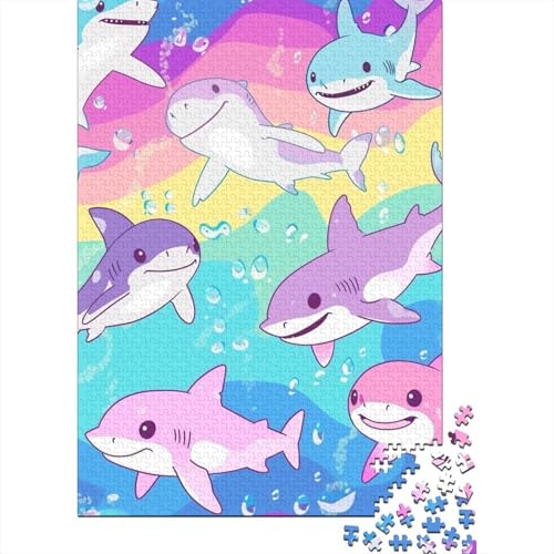 500-teiliges Delfin-Puzzle für Erwachsene, schwierige Puzzles, Puzzle für Erwachsene zur Heimdekoration, 500 Stück (52 x 38 cm) von WXMMoney