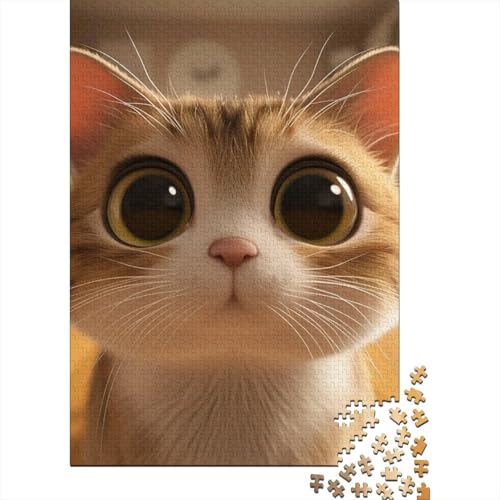 500-teiliges Katzen-Puzzle, Puzzle für Erwachsene, Familienspiel für Erwachsene und Jugendliche, 500 Teile (52 x 38 cm) von WXMMoney