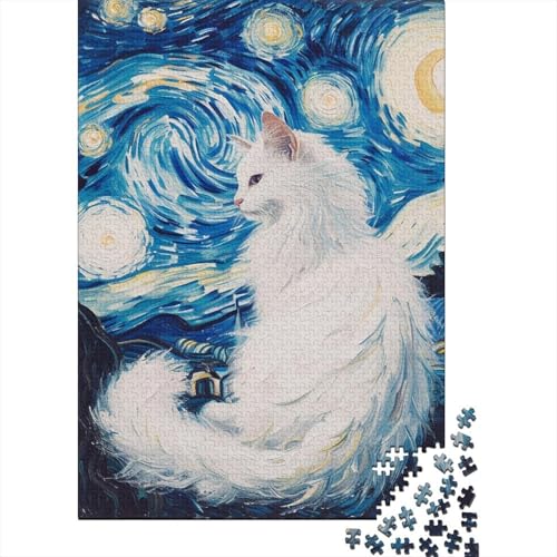 500-teiliges Katzen-Puzzle, Puzzle für Teenager, Geschenke, Puzzles für Erwachsene, Teenager, 500-teilig (52 x 38 cm) von WXMMoney