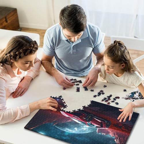 500-teiliges Puzzle, Kunst-Sportwagen-Puzzle für Kinder, Holzpuzzle, Lernspiele für Kinder und 500 Teile (52 x 38 cm) von WXMMoney