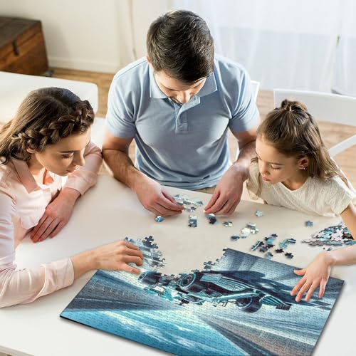 500-teiliges Puzzle, Kunst-Sportwagen-Puzzle für Kinder und Teenager, Holzpuzzle, Familienspiele, 500 Teile (52 x 38 cm) von WXMMoney