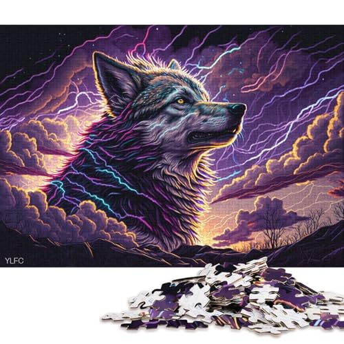 500-teiliges Puzzle, Tier-Husky-Hunde-Puzzle für Kinder, Holzpuzzle, Lernspiele für Kinder und 500 Teile (52 x 38 cm) von WXMMoney