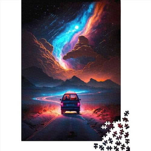 500-teiliges Puzzle „Flucht aus der Stadt“ für Erwachsene Teenager, Holzpuzzle, Puzzle für Erwachsene, Denksport-Puzzle, 500 Teile (52 x 38 cm) von WXMMoney