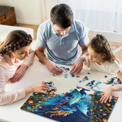 500-teiliges Puzzle „Frohe Weihnachten“, Puzzle für Kinder, Holzpuzzle, Lernspiel für Erwachsene, 500 Teile (52 x 38 cm) von WXMMoney