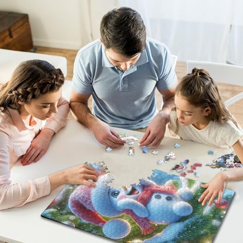 500-teiliges Puzzle „Frohe Weihnachten“, quadratische Puzzles für Kinder und Holzpuzzles, Lernspielzeug, Familienspiele, 500 Teile (52 x 38 cm) von WXMMoney