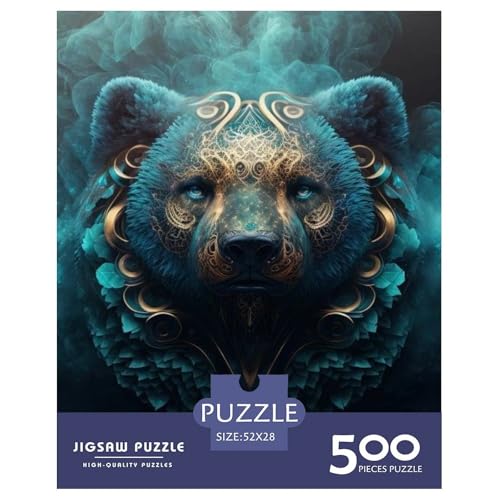 500-teiliges Puzzle „Künstlerische Masken“ für Erwachsene, Puzzles für Erwachsene und Teenager, Erwachsene ab 14 Jahren, 500 Teile (52 x 38 cm) von WXMMoney