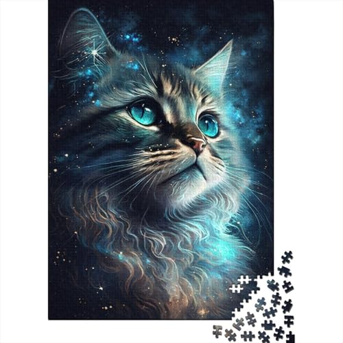 500-teiliges Puzzle „Weltraum-Katze“ – Puzzle für die Wanddekoration zu Hause, Lernspielzeug, Familie, Spiel, 500 Teile (52 x 38 cm) von WXMMoney