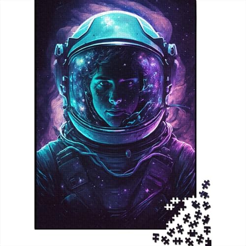 500-teiliges Puzzle für Kinder, Galaxie-Astronauten-Puzzle für Kinder, Holzpuzzle, Lernspiele für Kinder und 500 Teile (52 x 38 cm) von WXMMoney