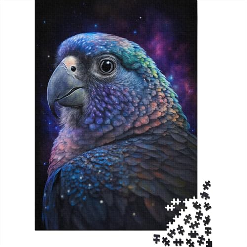 500-teiliges Puzzle für Kinder, Papageien-Galaxie-Puzzle für Kinder, Holzbrett-Puzzle, Puzzle für Kinder, Geschenke 500 Stück (52 x 38 cm) von WXMMoney