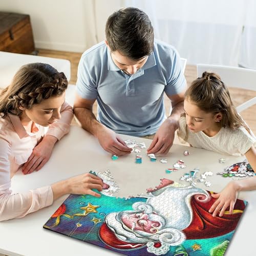 500-teiliges Puzzle für Kinder, Weihnachtsbilder, kreative quadratische Puzzles für Kinder und Holzpuzzles, Lernspiel für Erwachsene, 500 Teile (52 x 38 cm) von WXMMoney