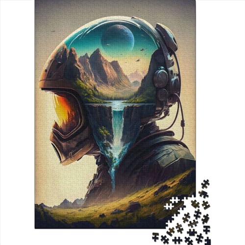 500-teiliges Puzzle für Kinder „Nature_in_Astronaut_“, Holzpuzzle, Herausforderungsspielzeug, Puzzle für Kinder, 500 Teile (52 x 38 cm) von WXMMoney