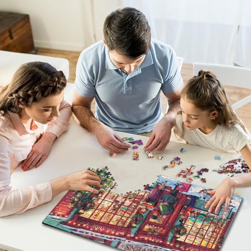 500-teiliges Puzzle für Kinder. Frohe Weihnachten. Puzzle für Kinder, Holzpuzzle, pädagogisches Spielzeug zum Stressabbau. Puzzle 500 Teile (52 x 38 cm) von WXMMoney