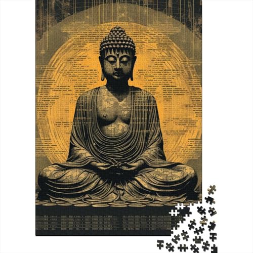 500-teiliges Puzzle mit Buddha-Statue, Puzzles für Teenager, Geschenke, Puzzles für Erwachsene, Teenager, 500 Stück (52 x 38 cm) von WXMMoney