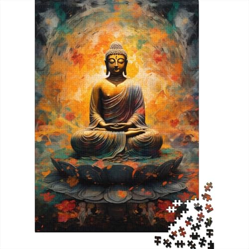 500-teiliges Puzzle mit Buddha-Statue für Erwachsene und Teenager. Puzzles für Erwachsene und Teenager ab 12 Jahren. 500 Teile (52 x 38 cm) von WXMMoney