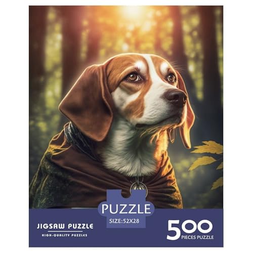 500-teiliges Puzzle mit Tierkunst und Hunden, Puzzle für Erwachsene, ab 14 Jahren, 500 Teile (52 x 38 cm) von WXMMoney