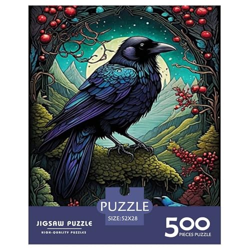 500-teiliges Puzzle mit Tierkunst und Vögeln, Puzzle für Erwachsene, ab 14 Jahren, 500 Teile (52 x 38 cm) von WXMMoney