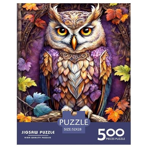 500-teiliges Puzzle mit Tierkunst und Vögeln, Puzzle für Erwachsene, ab 14 Jahren, 500 Teile (52 x 38 cm) von WXMMoney