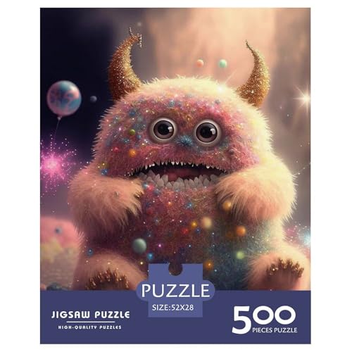 500-teiliges Puzzle mit süßen Monstern für Erwachsene Teenager. Puzzles für Erwachsene und Teenager für Erwachsene ab 14 Jahren. 500 Teile (52 x 38 cm) von WXMMoney