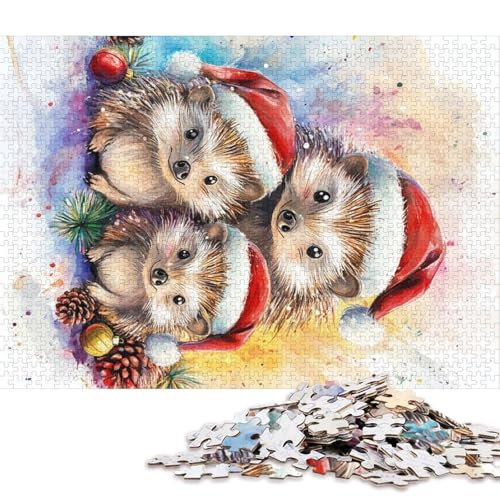 500-teiliges Puzzlespiel „Weihnachtspanda“ für Kinder, Holzpuzzle, Lernspiel, Herausforderungsspielzeug, 500 Stück (52 x 38 cm) von WXMMoney