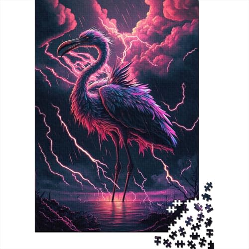 500-teiliges kreatives Puzzle, Fantasie-Flamingo-Puzzle, rechteckiges Puzzle, Lernspielzeug, Kinder, 500 Stück (52 x 38 cm) von WXMMoney