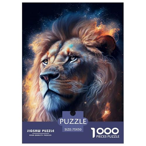 Animal Art Löwen-Puzzle 1000 Teile für Erwachsene und Teenager ab 12 Jahren, 1000 Teile (75 x 50 cm) von WXMMoney