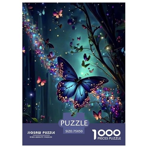 Art Butterfly Puzzle 1000 Teile für Teenager-Geschenke, Holzpuzzle für Erwachsene und Teenager, für Erwachsene und Teenager ab 12 Jahren, 1000 Teile (75 x 50 cm) von WXMMoney