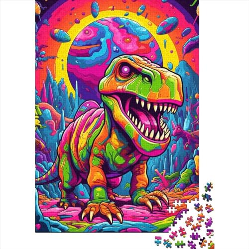 Art Dinosaur Puzzle 1000 Teile,Puzzlespiel Für Erwachsene,Impossible Puzzle,Puzzle Geschicklichkeitsspiel Für Die Ganze Familie, Geschenke Für Männer/Frauen Erwachsenen Puzzel 1000pcs (75x50cm) von WXMMoney