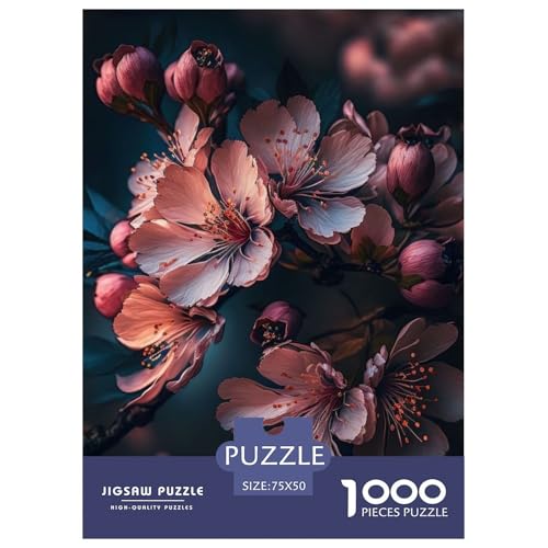 Art Flowers 1000-teiliges Puzzle für Erwachsene und Teenager, Teenager, Mann, Frau, Geschenk, 1000 Stück (75 x 50 cm) von WXMMoney