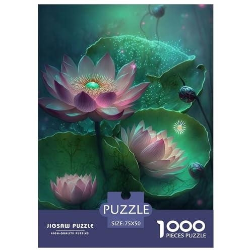 Art Flowers 1000-teiliges Puzzle für Teenager, Geschenke, Holzpuzzle, Puzzle für Erwachsene, Lernspiele für zu Hause, DIY-Spielzeug, 1000 Teile (75 x 50 cm) von WXMMoney