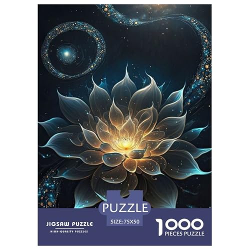 Art Flowers 1000-teiliges Puzzle für Teenager, Geschenke, Holzpuzzle, Puzzle für Erwachsene, Lernspiele für zu Hause, DIY-Spielzeug, 1000 Teile (75 x 50 cm) von WXMMoney