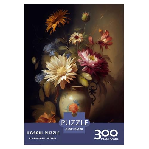 Art Flowers 300-teiliges Puzzle für Teenager, Geschenke, Holzpuzzle, Puzzle für Erwachsene, Lernspiele für zu Hause, DIY-Spielzeug, 300 Stück (40 x 28 cm) von WXMMoney